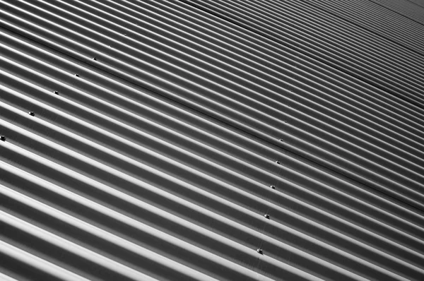 Detail Steel Corrugated Iron Facade — Stock Photo, Image