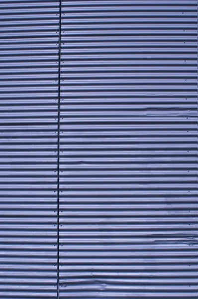 Деталь Сталевого Гофрованого Залізного Фасаду — стокове фото
