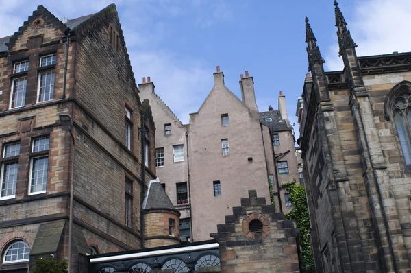 Oude Traditionele Gevels Edinburgh Verenigd Koninkrijk — Stockfoto