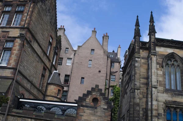Oude Traditionele Gevels Edinburgh Verenigd Koninkrijk — Stockfoto