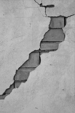 Duvarda bir çatlak.