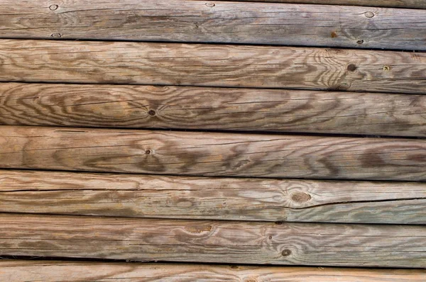 Mehrere Unbeschichtete Holzpalisaden — Stockfoto