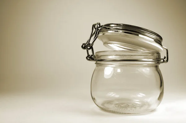 Traditional Old Jam Jars — Stock Photo, Image