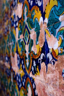 eski renkli Arap fayansları