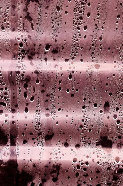Permukaan Plastik Abstrak Penuh Warna Dengan Tetesan Air Terkondensasi — Stok Foto