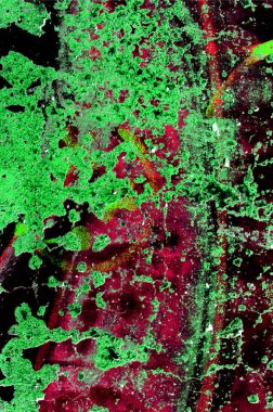 Soyut renklerle paslanmış yüzey