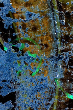 Soyut renklerle paslanmış yüzey