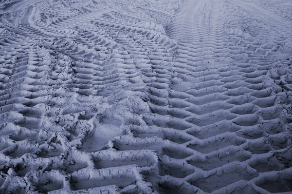 Tire Tracks Sand — Stock Photo, Image