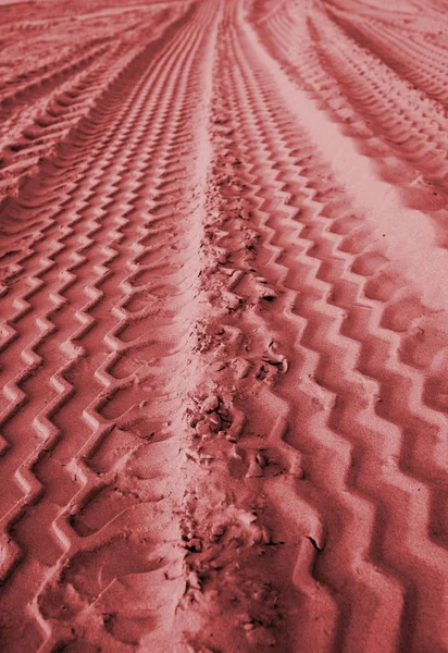 Следы Шин Песке — стоковое фото