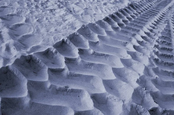 Tire Tracks Sand — Stock Photo, Image