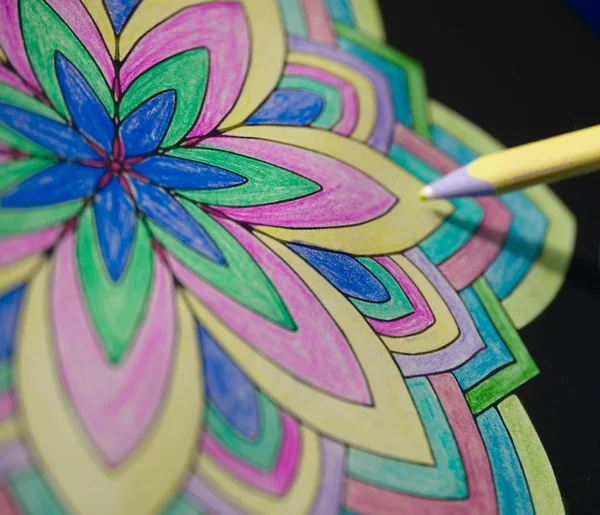 Detail Hand Painted Mandala — Stock Photo, Image