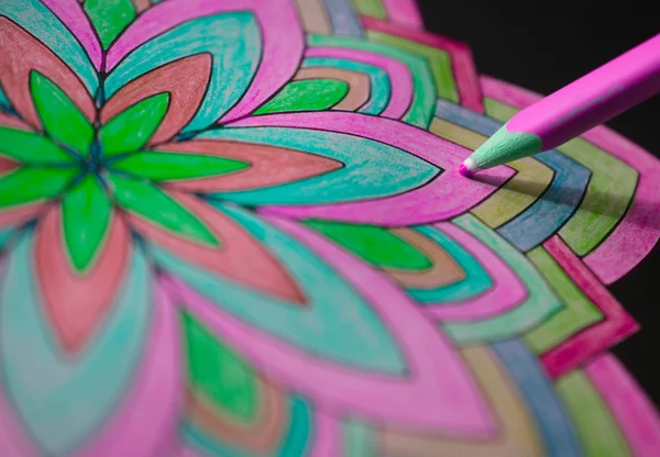 Detail Hand Painted Mandala — Stock Photo, Image