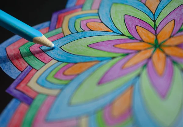 Detail Hand Painted Mandala — Stock Photo, Image