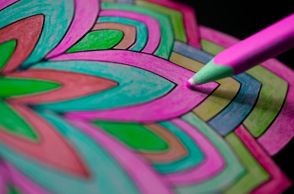 Detail Hand Painted Mandala — Stock Photo, Image