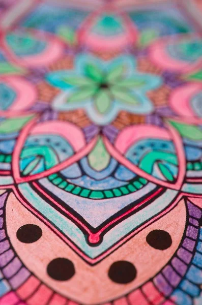 Detail Hand Painted Mandala — Stock Photo, Image