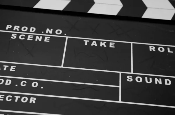 Tradicional Velho Estúdio Clapperboard — Fotografia de Stock