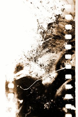 Eski bir analog film şeridinin soyut dokusu