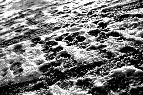 Błotnisty Śnieg Ulicy — Zdjęcie stockowe