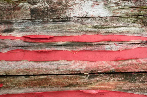 皮をむいた塗料で風化した木の板 — ストック写真