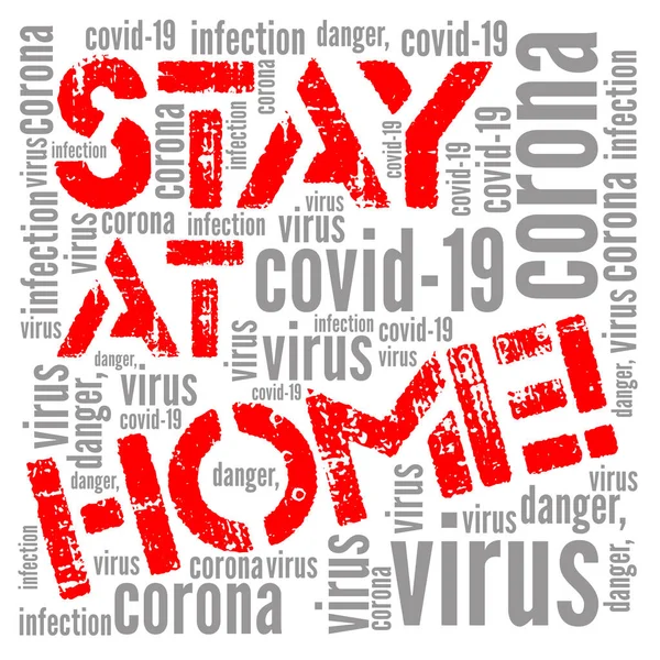 Word Cloud Stay Home — Stock Photo, Image