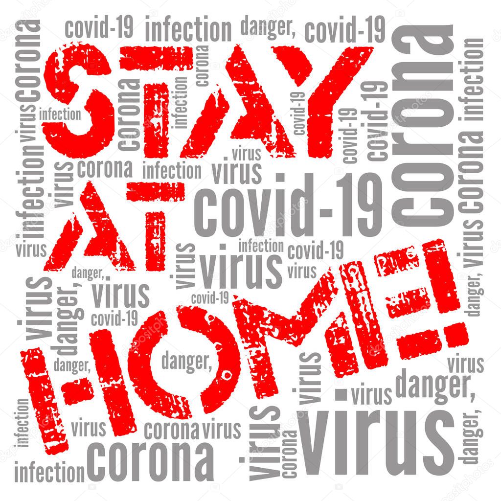 word cloud: stay at home