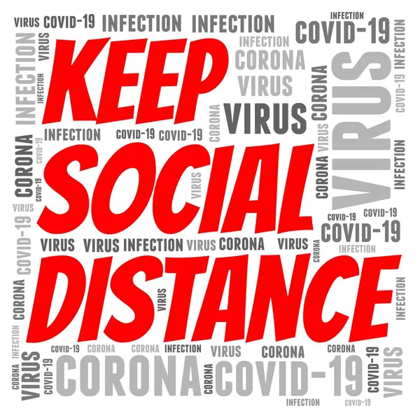 Word Cloud Keep Social Distance — Stock Photo, Image