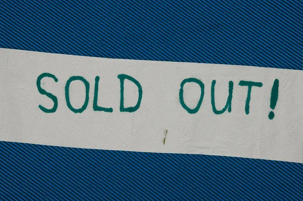 Ρολό Χαρτί Υγείας Τις Λέξεις Sold Out — Φωτογραφία Αρχείου