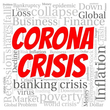 kelime bulut: corona nedeniyle küresel ekonomi üzerindeki etkileri