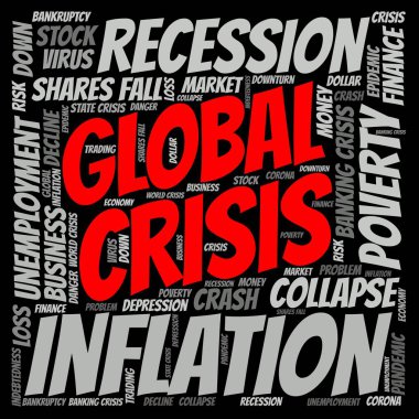 kelime bulut: corona nedeniyle küresel ekonomi üzerindeki etkileri