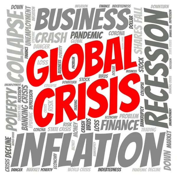 Nube Palabras Efectos Economía Global Debido Corona —  Fotos de Stock