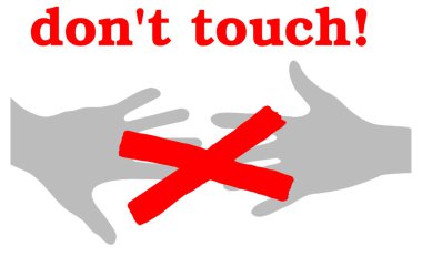 Kelime bulutu: enfeksiyon riskinden dolayı dokunma