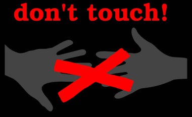 Kelime bulutu: enfeksiyon riskinden dolayı dokunma