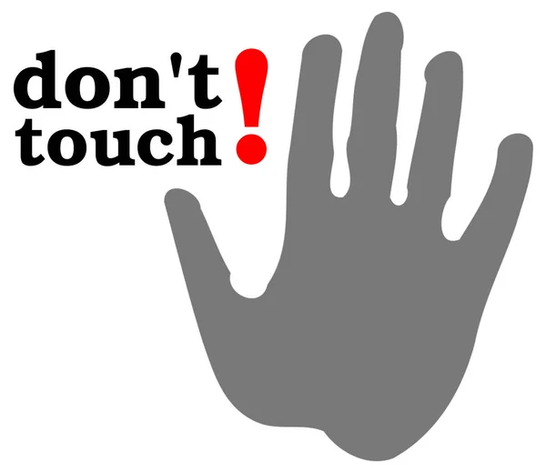word cloud: don\'t touch because of the risk of infection