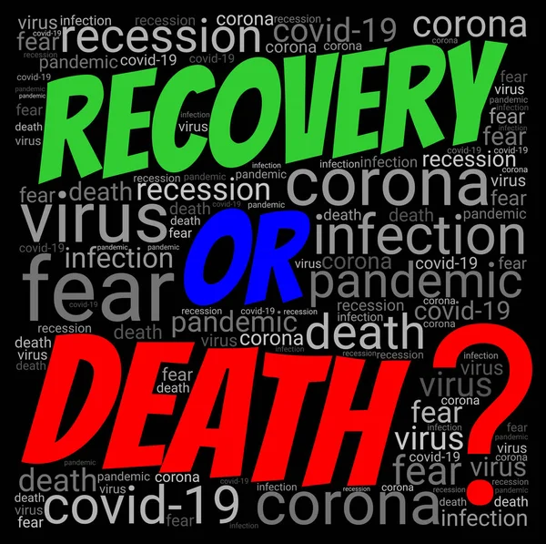 Word Cloud Death Recovery — Stock Photo, Image