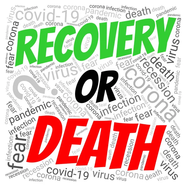 Word Cloud Death Recovery — Stock Photo, Image