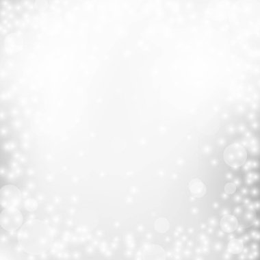 Soyut renkli bokeh ve parlayan parlak parçacıklar rastgele mavi temalı arka plan. Işık efektleri. Işık parıltısıyla bulanık vektör arkaplanı,