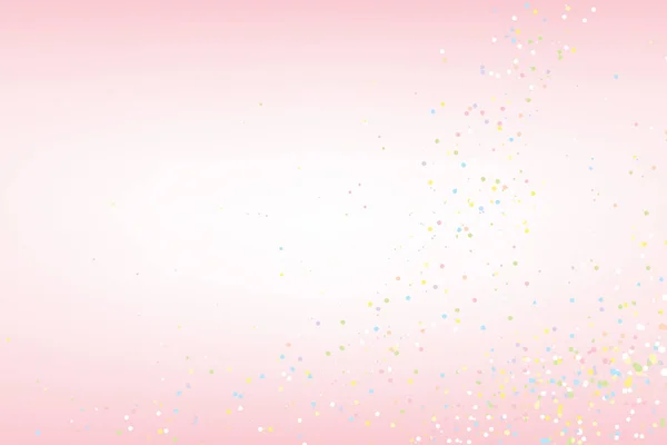 Particelle astratte di colore pastello casuale su sfondo rosa. Illustrazione vettoriale EPS10 . — Vettoriale Stock