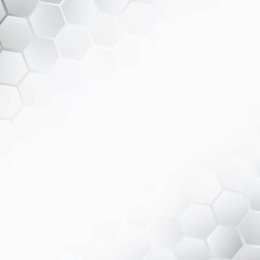 Soyut geometrik ya da izometrik bal peteği dokusu beyaz ve gri poligon ya da düşük poli vektör teknolojisi kavramı. EPS10 illüstrasyon biçimi tasarımı.