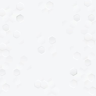 Soyut geometrik ya da izometrik bal peteği dokusu beyaz ve gri poligon ya da düşük poli vektör teknolojisi kavramı. EPS10 illüstrasyon biçimi tasarımı.