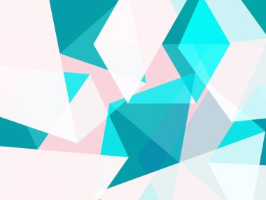 Soyut geometrik ya da izometrik beyaz ve mavi çokgen ya da düşük polivektör teknolojisi iş konsepti. EPS10 illüstrasyon biçimi tasarımı.