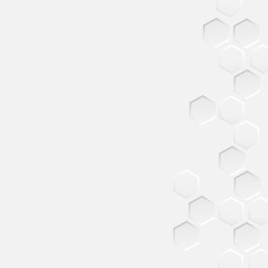 Soyut geometrik ya da izometrik bal peteği dokusu beyaz ve gri poligon ya da düşük poli vektör teknolojisi kavramı. EPS10 illüstrasyon biçimi tasarımı.