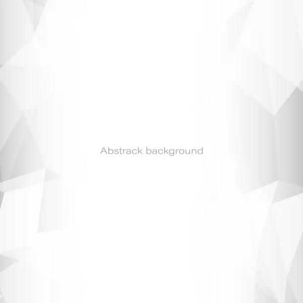 Abstrato Geométrico Branco Cinza Polígono Fundo Conceito Tecnologia Vetor Lowpoly — Vetor de Stock