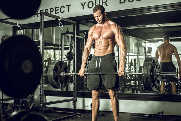 Deadlifts in modern gym