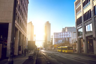 Berlin potsdamer platz gün batımında