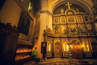 Kotor kilisede St. Nicola'nın iç