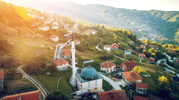 Zeljezno Polje, Balacici, letecký pohled — Stock fotografie