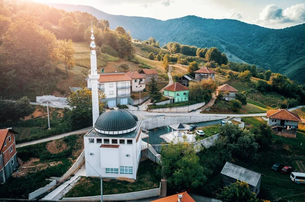 Zeljezno Polje, Jastrebac, havadan görünümü — Stok fotoğraf