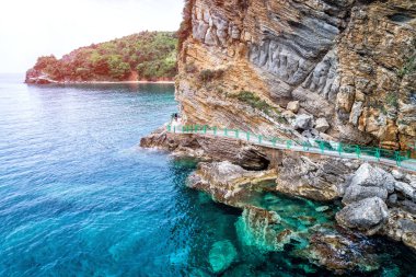 Cliffs at Mogren Beach, Budva, Karadağ
