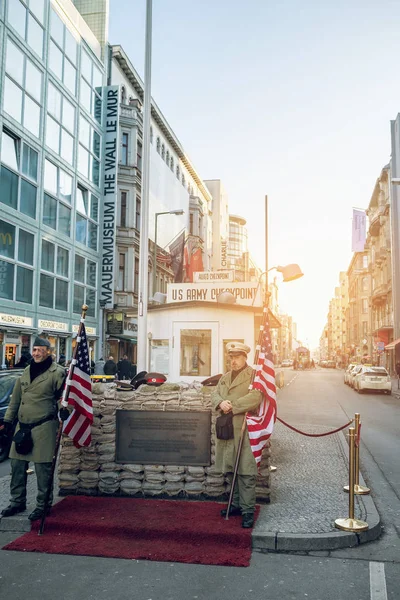 Checkpoint Charlie ex przejście graniczne — Zdjęcie stockowe