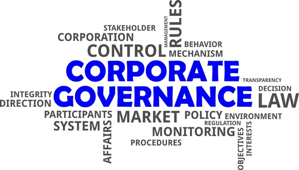 Word cloud - corporate governance — Stock Vector